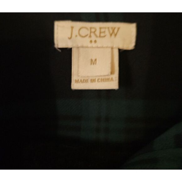 J. Crew Dark Plaid Blouse M - Picture 2 of 4